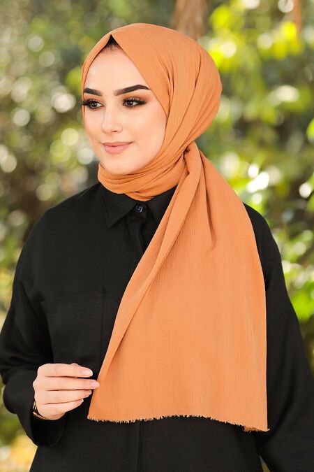 Camel Hijab Shawl 7571C - NEVA STYLE