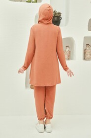 Camel Hijab Suit Dress 50350C - 2