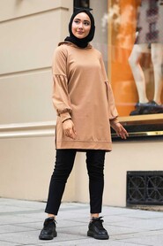 Camel Hijab Sweatshirt 1615C - 1