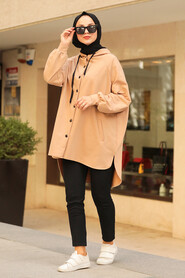 Camel Hijab Sweatshirt 683C - 1