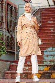 Camel Hijab Trenchcoat 263C - 2