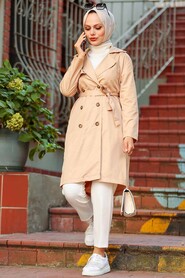 Camel Hijab Trenchcoat 263C - 1