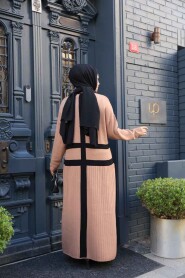 Camel Knit Modest Dress 27503C - 3