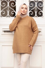 Camel Modest Knit Sweater Tunic 55551C - 2
