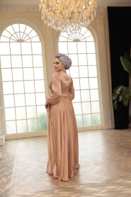 Camel Modest Evening Gown 4823C - 4