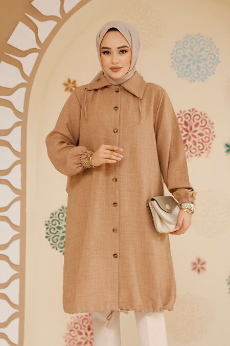 Camel Modest Plus Size Tunic 70881C - NEVA STYLE