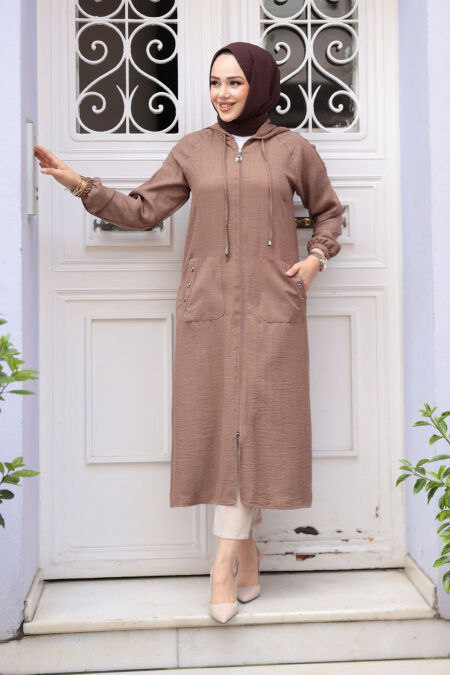 Camel Women Coat 511C - NEVA STYLE