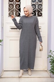 Smoked Knit Modest Dress 27504FU - 2