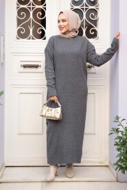 Smoked Knit Modest Dress 27504FU - 1