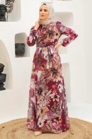 Cherry Hijab Dress 27925VSN - 1