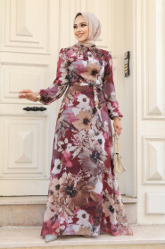 Cherry Hijab Dress 27925VSN - 2