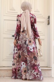 Cherry Hijab Dress 27925VSN - 3