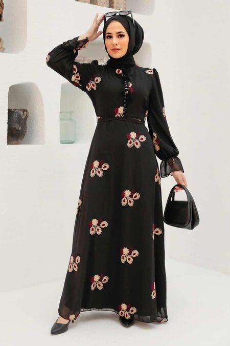 Cherry Hijab Dress 32941VSN - NEVA STYLE