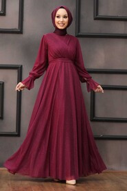  Plus Size Cherry Hijab Engagement Dress 22202VSN - 1