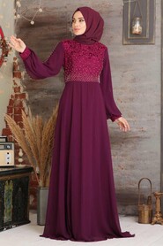  Plus Size Cherry Islamic Long Sleeve Dress 50060VSN - 1