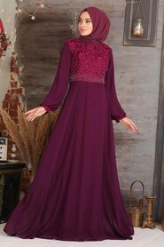  Plus Size Cherry Islamic Long Sleeve Dress 50060VSN - 2