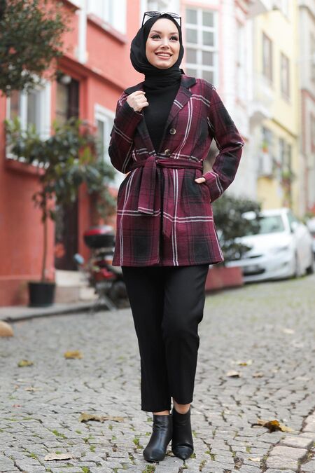 Cherry Hijab Jacket 5600VSN - NEVA STYLE