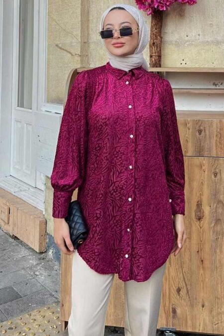 Cherry Modest Top 92671VSN - NEVA STYLE