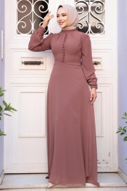 Chocolate Hijab Dress 2703CK 