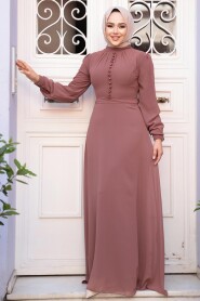 Chocolate Hijab Dress 2703CK - 2