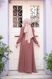 Chocolate Hijab Dress 2703CK - 4