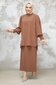 Chocolate Plus Size Skirted Dual Suit 10991CK - 2