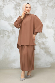 Chocolate Plus Size Skirted Dual Suit 10991CK - 3