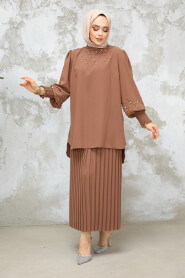Chocolate Plus Size Skirted Dual Suit 10991CK - 4