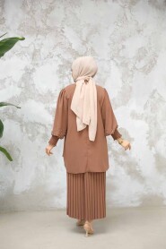 Chocolate Plus Size Skirted Dual Suit 10991CK - 5