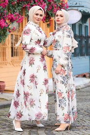 Claret Red Hijab Dress 28901BR - 2