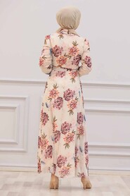 Claret Red Hijab Dress 28905BR - 2