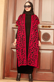 Claret Red Hijab Knitear Suit Dress 3192BR - 1