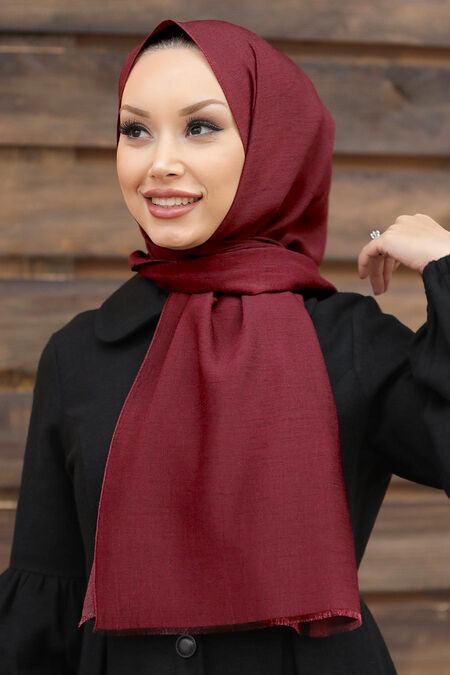 Claret Red Hijab Shawl 4780BR - NEVA STYLE