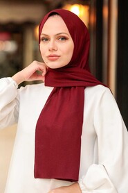 Claret Red Hijab Shawl 50522BR - 4