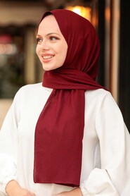 Claret Red Hijab Shawl 50522BR - 1