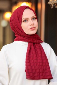 Claret Red Hijab Shawl 51051BR - 2