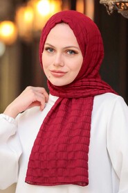 Claret Red Hijab Shawl 51051BR - 3
