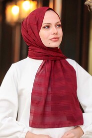 Claret Red Hijab Shawl 5305BR - 2