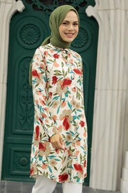 Claret Red Hijab Tunic 11601BR - 2
