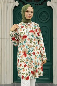 Claret Red Hijab Tunic 11601BR - 1