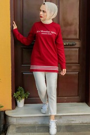 Claret Red Hijab Tunic 13080BR - 1