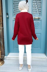 Claret Red Hijab Tunic 1308BR - 3