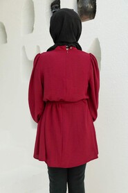 Claret Red Hijab Tunic 3795BR - 3