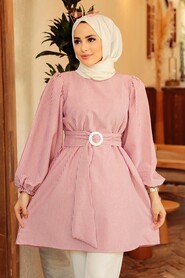 Claret Red Hijab Tunic 40681BR - 2