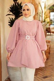 Claret Red Hijab Tunic 40681BR - 1