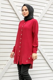 Claret Red Hijab Tunic 4951BR - 2