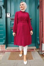 Claret Red Hijab Tunic 5641BR - 1