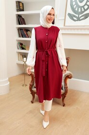 Claret Red Hijab Tunic 5693BR - 1