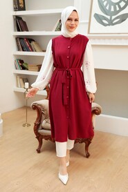 Claret Red Hijab Tunic 5693BR - 2