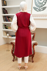 Claret Red Hijab Tunic 5693BR - 3